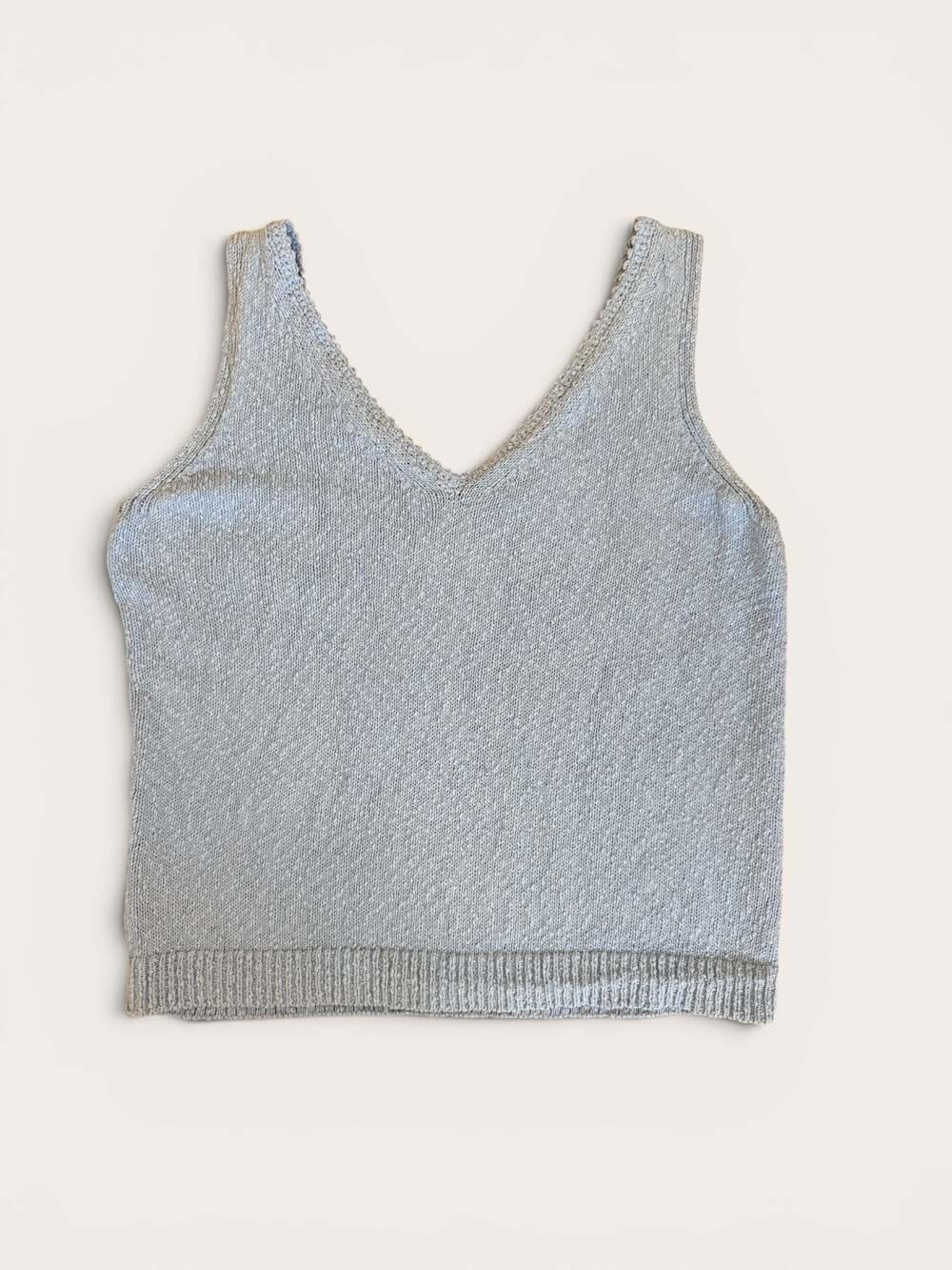 Tommy Bahama Blue Knit Tank Top Sleeveless Sweater Coastal Resort Size S